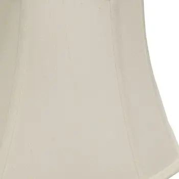 12" White Slanted Square Bell Monay Shantung Lampshade