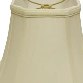 12" Ivory Slanted Square Bell Monay Shantung Lampshade