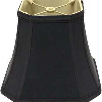 14" Black with Bronze Lining Slanted Square Bell No Slub Lampshade