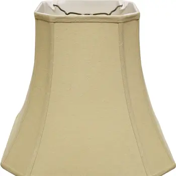 14" Pale Brown Slanted Square Bell Linen Lampshade