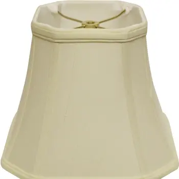 15" Ivory Slanted Square Bell Monay Shantung Lampshade