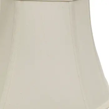 16" White Slanted Square Bell Monay Shantung Lampshade