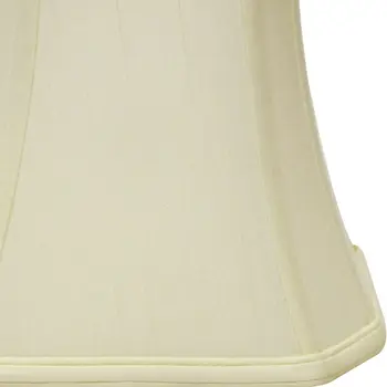 10" Ivory Slanted Rectangle Bell Monay Shantung Lampshade