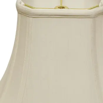 12" White Slanted Rectange Bell Monay Shantung Lampshade