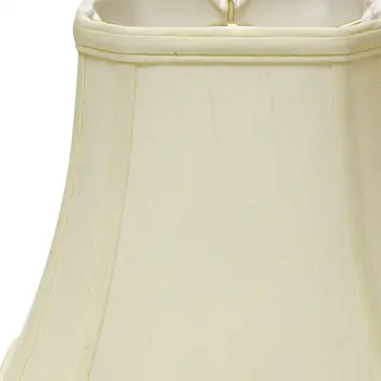 12" Ivory Slanted Rectangle Bell Monay Shantung Lampshade