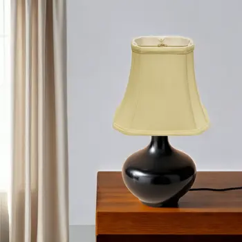14" Antique White Slanted Rectangle Bell Monay Shantung Lampshade
