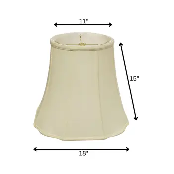 18" Ivory Premium Octagon Monay Shantung Lampshade