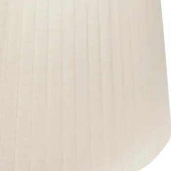 14" White Slanted Oval Linen Lampshade