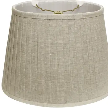 16" Cream Slanted Oval Linen Lampshade