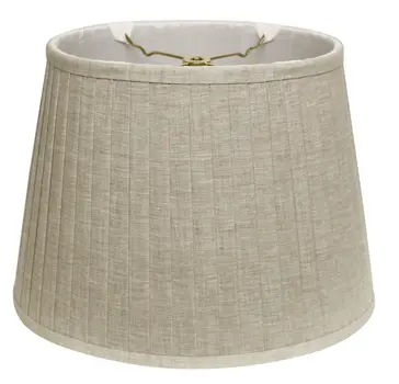 18" Cream Slanted Oval Linen Lampshade