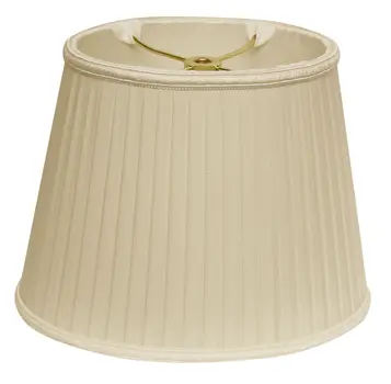 10" Ivory Oval Side Pleat Shantung Lampshade