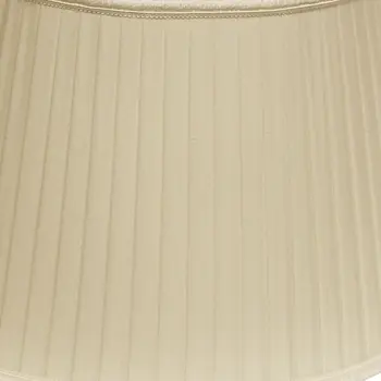 10" Ivory Oval Side Pleat Shantung Lampshade