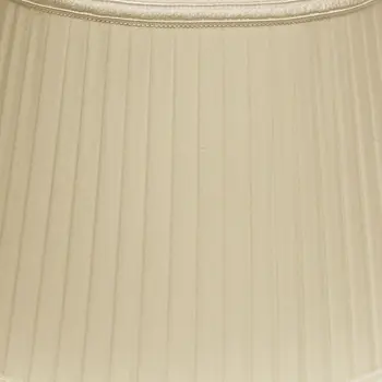 10" Ivory Oval Side Pleat Shantung Lampshade
