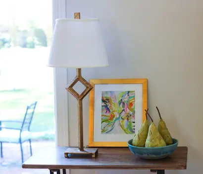 14" White Oval Side Pleat Shantung Lampshade
