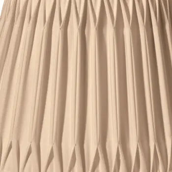 12" Vintage Gold Oval Smocked Pleat Shantung Lampshade