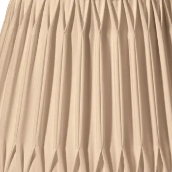 14" Vintage Gold Oval Smocked Pleat Shantung Lampshade