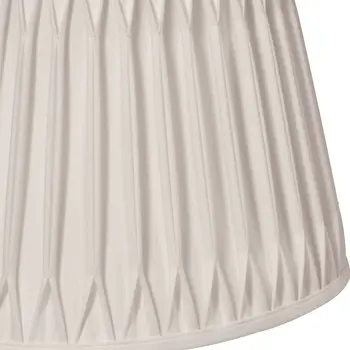 16" Cream Oval Smocked Pleat Shantung Lampshade