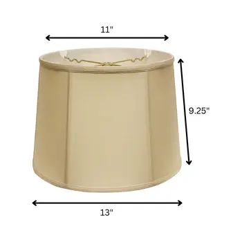 13" Inherent Throwback Drum Pongee Silk Lampshade