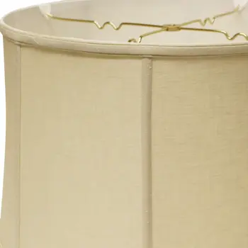 13" Pale Brown Throwback Drum Linen Lampshade