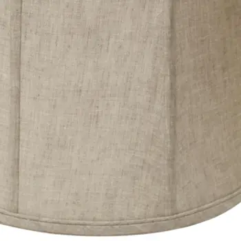 15" Cream Throwback Drum Linen Lampshade