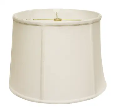 White Linen Drum Lamp shade 15"W Bottom