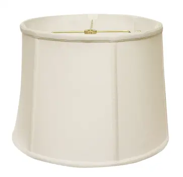 White Linen Drum Lamp shade 15"W Bottom