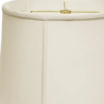 White Linen Drum Lamp shade 15"W Bottom