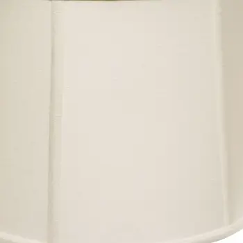 White Linen Drum Lamp shade 15"W Bottom