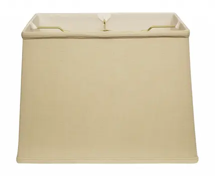 14" Pale Brown Throwback Rectangle Linen Lampshade