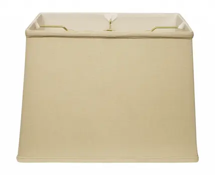 14" Pale Brown Throwback Rectangle Linen Lampshade