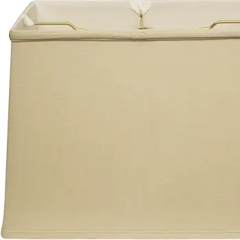 14" Pale Brown Throwback Rectangle Linen Lampshade