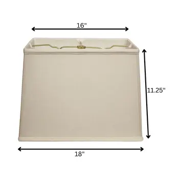 18" Off White Throwback Rectangle Linen Lampshade
