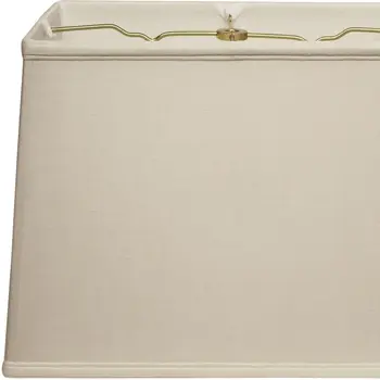 18" Off White Throwback Rectangle Linen Lampshade