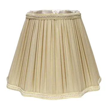 Taupe Shantung Silk Square Lamp shade 12"W Bottom