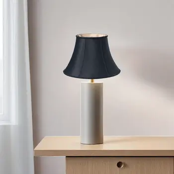 12" Black Slanted Bell Shantung Lampshade
