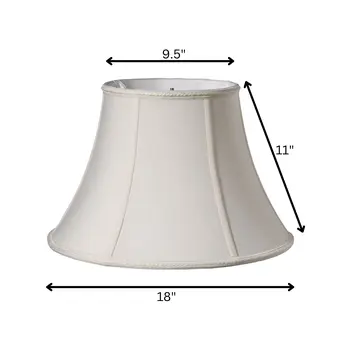 18" Cream Slanted Bell Shantung Lampshade