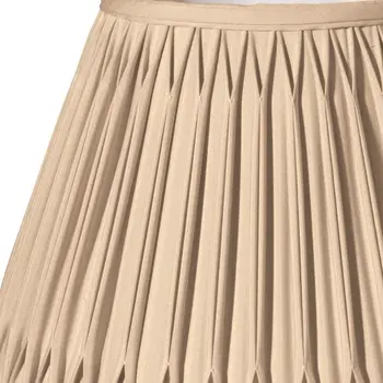 12" Vintage Gold Slanted Bell Smocked Shantung Lampshade