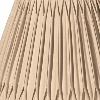16" Vintage Gold Slanted Bell Smocked Shantung Lampshade