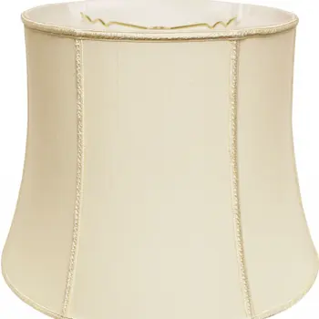16" Ivory Slanted Girdle Shantung Lampshade