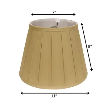 11" Primrose Slanted Crimped Box Shantung Lampshade