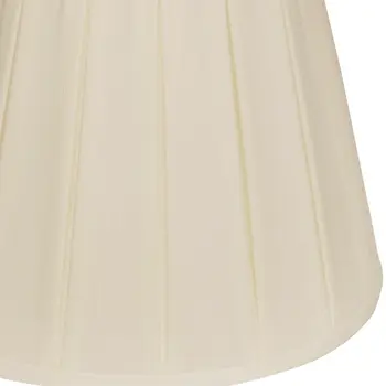 19" Ivory Slanted Crimped Box Shantung Lampshade