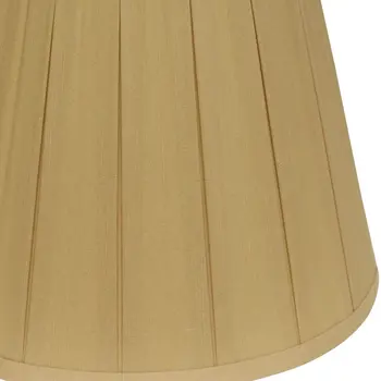 19" Primrose Slanted Crimped Box Shantung Lampshade