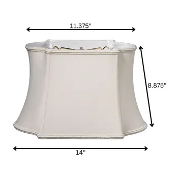 14" Cream Premium Oblong Shantung Lampshade
