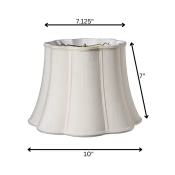10" Cream Melon Scallop Shantung Lampshade