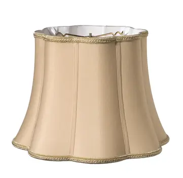 10" Vintage Gold Melon Scallop Shantung Lampshade