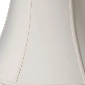 12" Cream Slanted Oval  Shantung Lampshade