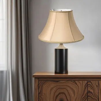 16" Vintage Gold Slanted Oval Shantung Lampshade