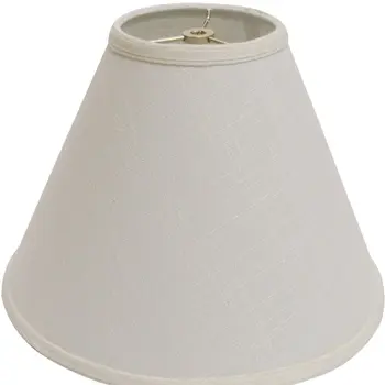 15" Off White Deep Cone Slanted Linen Lampshade