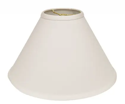 15" White Deep Cone Slanted No Slub Lampshade