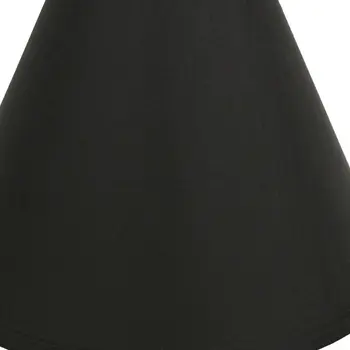 15" Jet Black Deep Cone Slanted No Shantung Lampshade